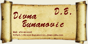 Divna Bunanović vizit kartica